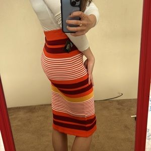 Striped Pencil Skirt